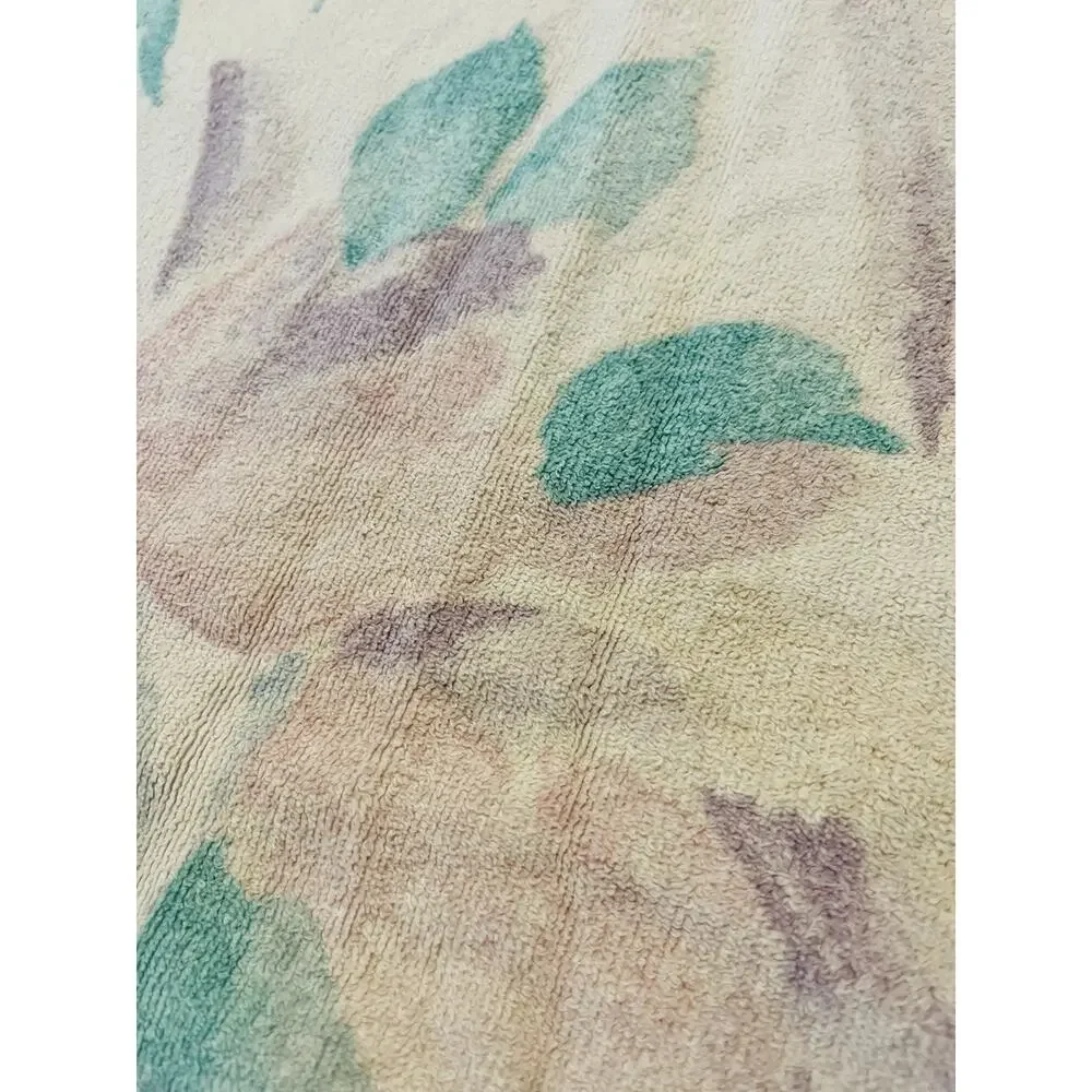 Croscill Bath Body Towel 80s Pastel Pink Green Geometric Abstract Shabby Chic Br